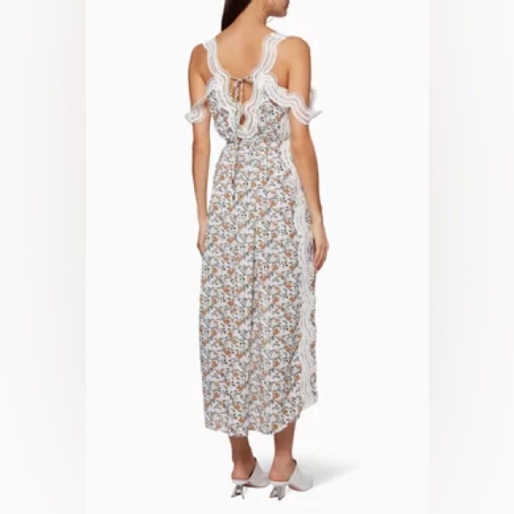 Elliat Floral Lace hI low white dress